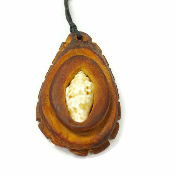 Wooden Keychain Handmade Key Chain Holder w/Shell Key Ring Keyring Gift Unique - Picture 10 of 12